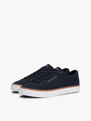 blue mesh flag embroidery trainers for men tommy hilfiger