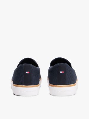 blau slip-on sneaker aus mesh für herren - tommy hilfiger