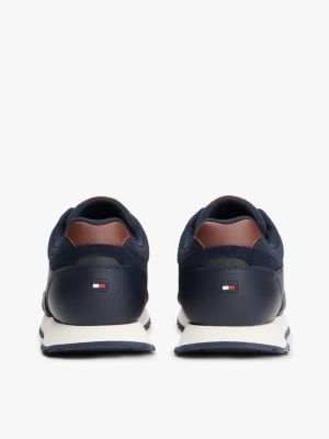 blue mesh logo trainers for men tommy hilfiger