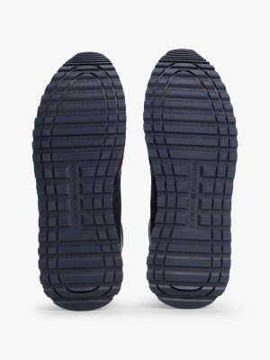 blue mesh logo trainers for men tommy hilfiger