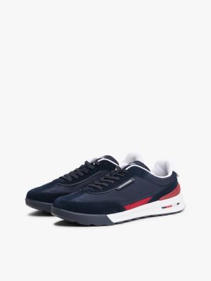 blue retro-sneaker aus wildleder-mix für herren - tommy hilfiger