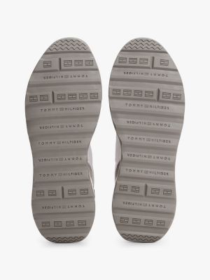 grey retro suede mix trainers for men tommy hilfiger