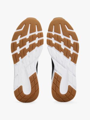 black hilfiger monotype logo knit runner trainers for men tommy hilfiger