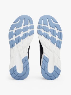 baskets de running en maille à logo monotype noir pour hommes tommy hilfiger
