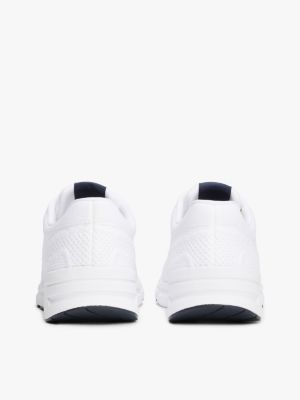 black hilfiger monotype logo knit runner trainers for men tommy hilfiger