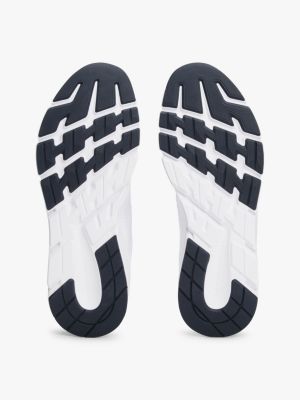 black hilfiger monotype logo knit runner trainers for men tommy hilfiger