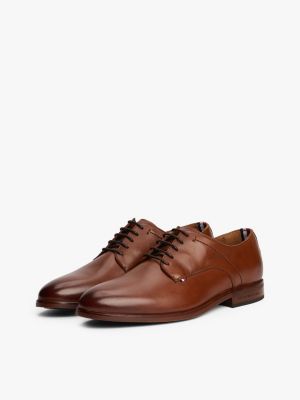black leather derby shoes for men tommy hilfiger