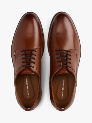 black leather derby shoes for men tommy hilfiger