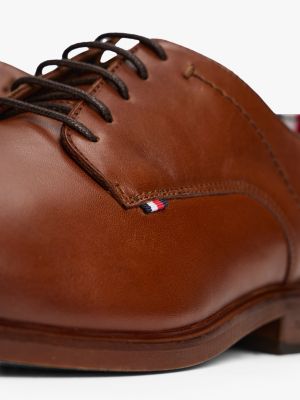 black leather derby shoes for men tommy hilfiger