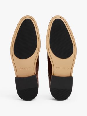 brown leather derby shoes for men tommy hilfiger