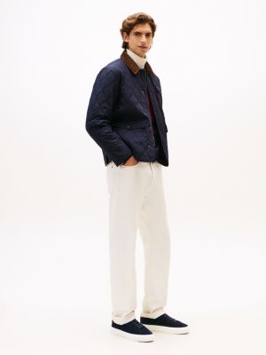 sneakers in camoscio blu da uomini tommy hilfiger