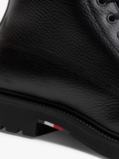 Lightweight Water Repellent Warm Lined Leather Boots — Black 6
