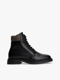 Lightweight Water Repellent Warm Lined Leather Boots — Black 1
