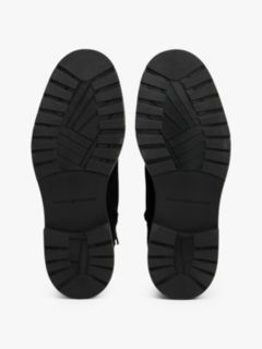 Suede Warm Lined Cleat Moc Toe Boots — Black 5