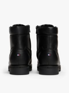 Cleat Leather Lace-Up Boots — Black 4