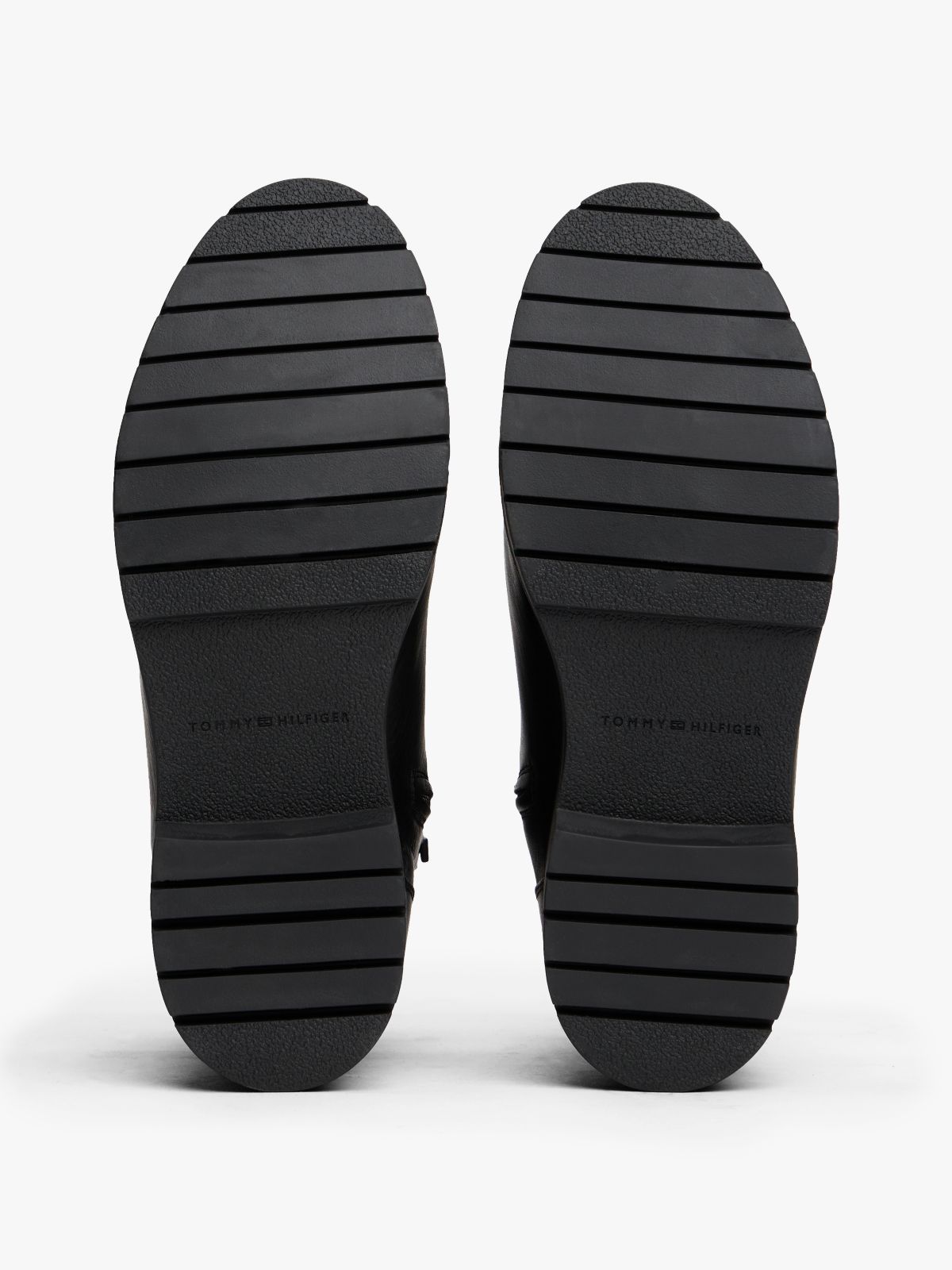 Cleat Leather Lace-Up Boots — Black