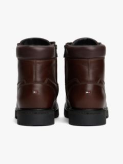 Cleat Leather Lace-Up Boots — Brown 4