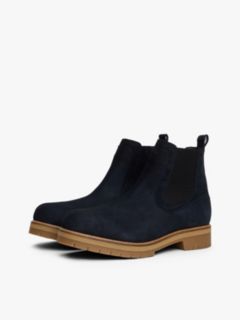 Leather Cleat Chelsea Boots — Blue 2