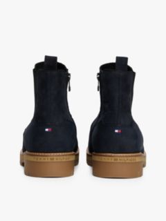 Leather Cleat Chelsea Boots — Blue 4