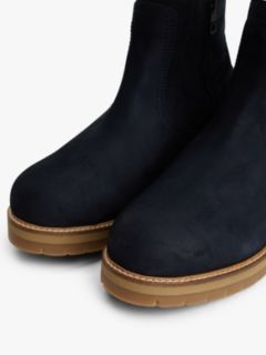 Leather Cleat Chelsea Boots — Blue 6