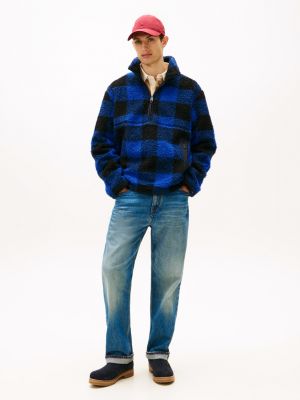 blau chelsea-boot aus leder mit rutschhemmender sohle für herren - tommy hilfiger