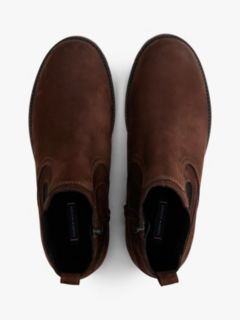 Leather Cleat Chelsea Boots — Brown 3