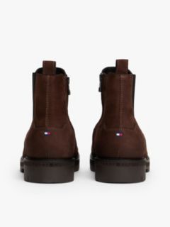 Leather Cleat Chelsea Boots — Brown 4