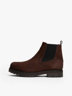 Leather Cleat Chelsea Boots — Brown 7