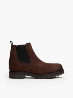 Leather Cleat Chelsea Boots — Brown 1