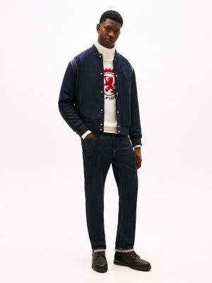 black leather cleat lace-up boots for men tommy hilfiger