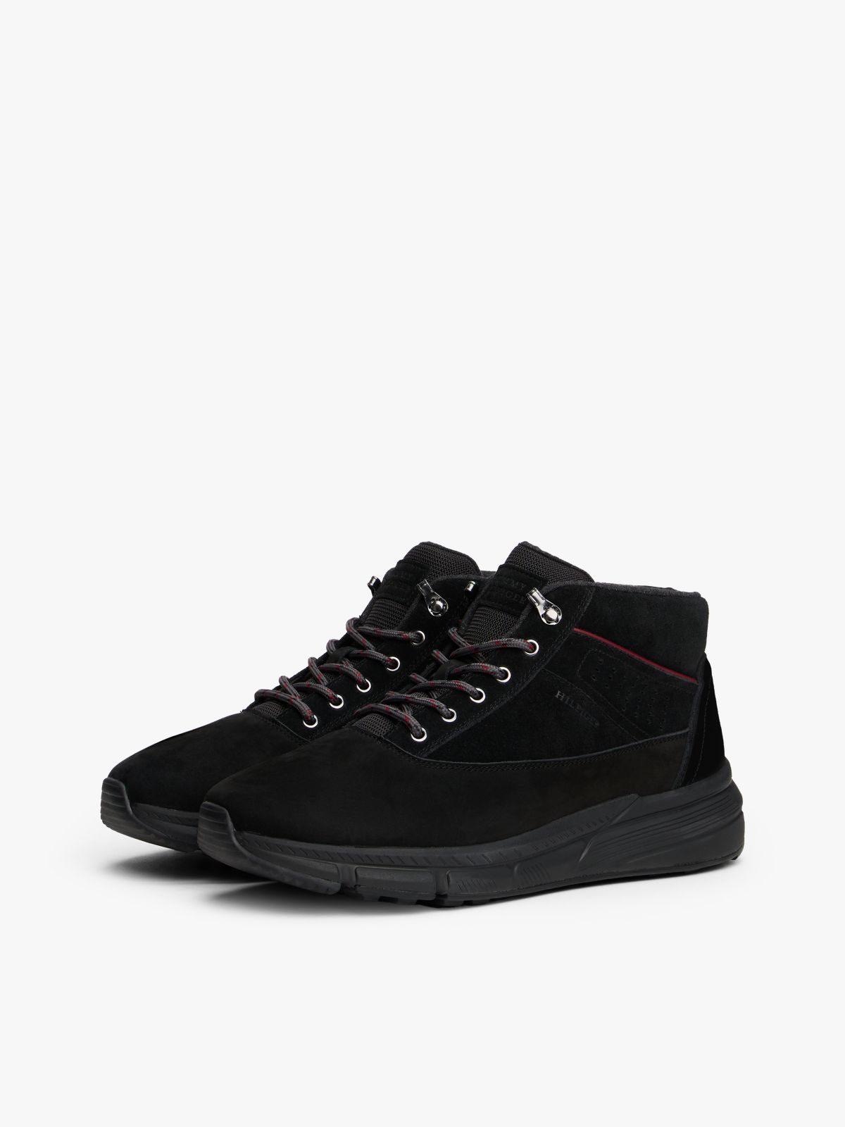 Leather Hybrid Warm Lined Boots — Black
