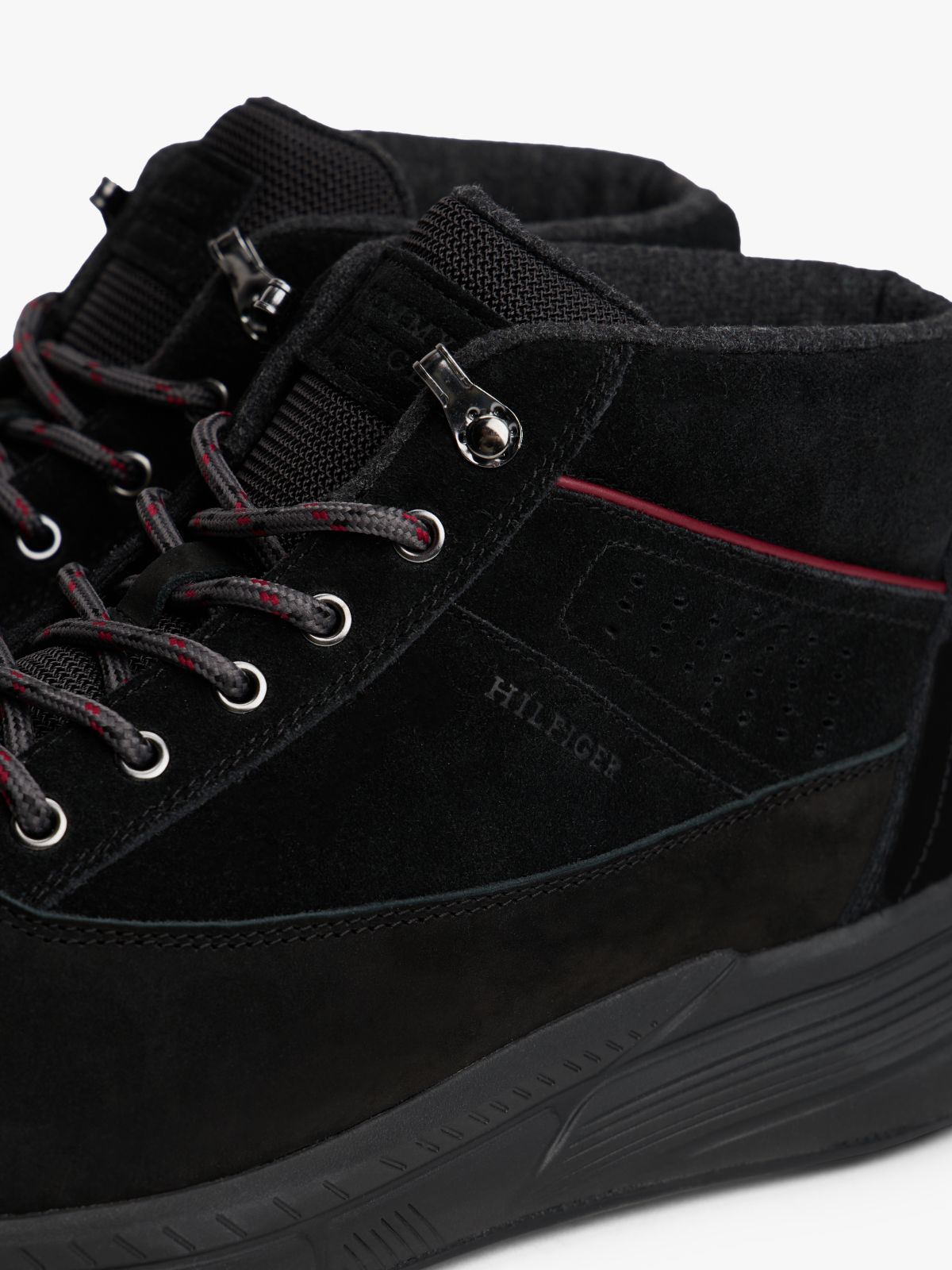 Leather Hybrid Warm Lined Boots — Black
