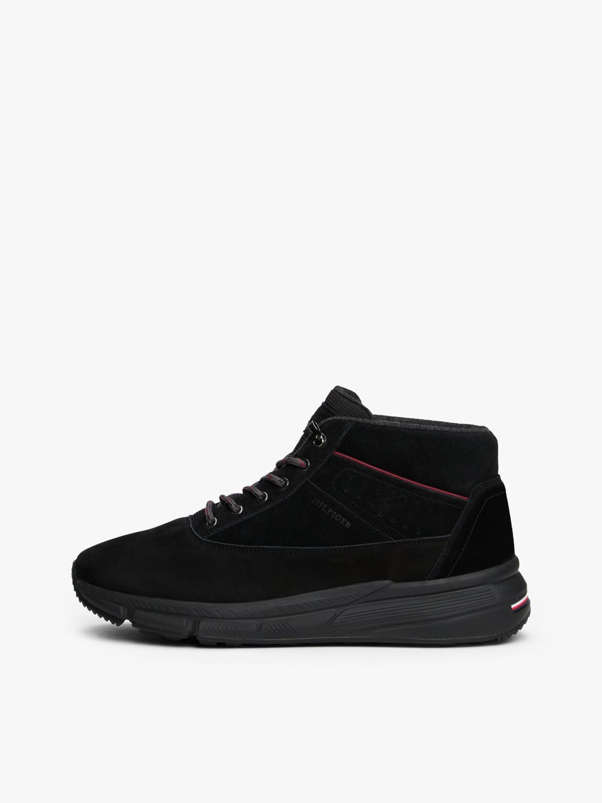 Leather Hybrid Warm Lined Boots — Black
