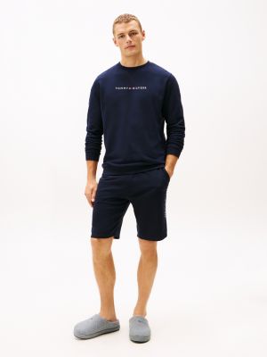 grey logo felt slippers for men tommy hilfiger