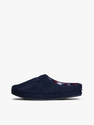 chaussons à doublure chaude et logo bleu pour hommes tommy hilfiger