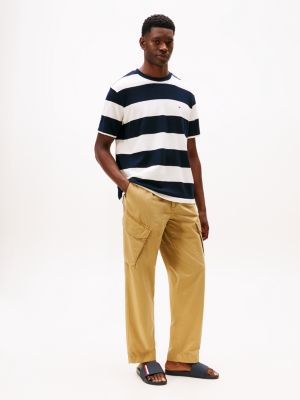 sandali da piscina con texture a rombi blu da uomini tommy hilfiger