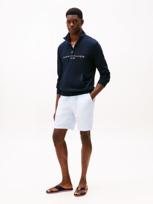 chanclas con logo engomado blue;multi de hombres tommy hilfiger