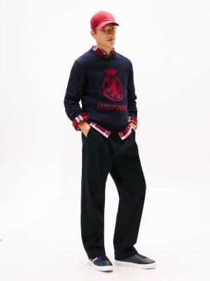sneakers sportive con nastro iconico blu da uomini tommy hilfiger