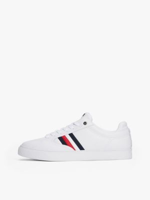 weiß icon court-sneaker mit tommy-tape für herren - tommy hilfiger