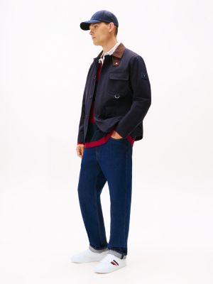 weiß icon court-sneaker mit tommy-tape für herren - tommy hilfiger