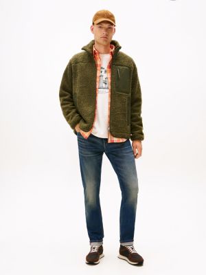 multi suede cleat mixed texture trainers for men tommy hilfiger