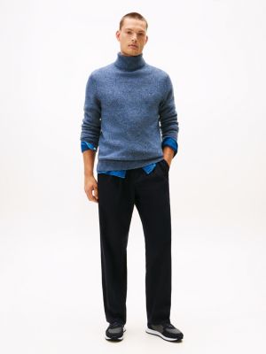 blau rutschhemmender wildleder-sneaker für herren - tommy hilfiger