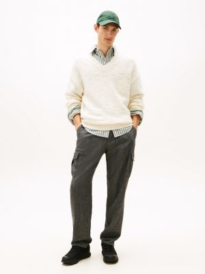 zwart waterbestendige sneaker met profiel voor heren - tommy hilfiger