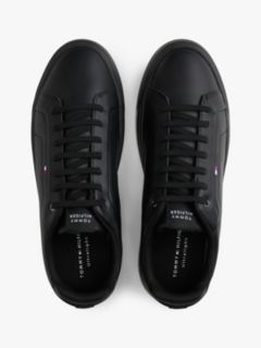 Hilfiger Icon Leather Court Trainers — Black 3