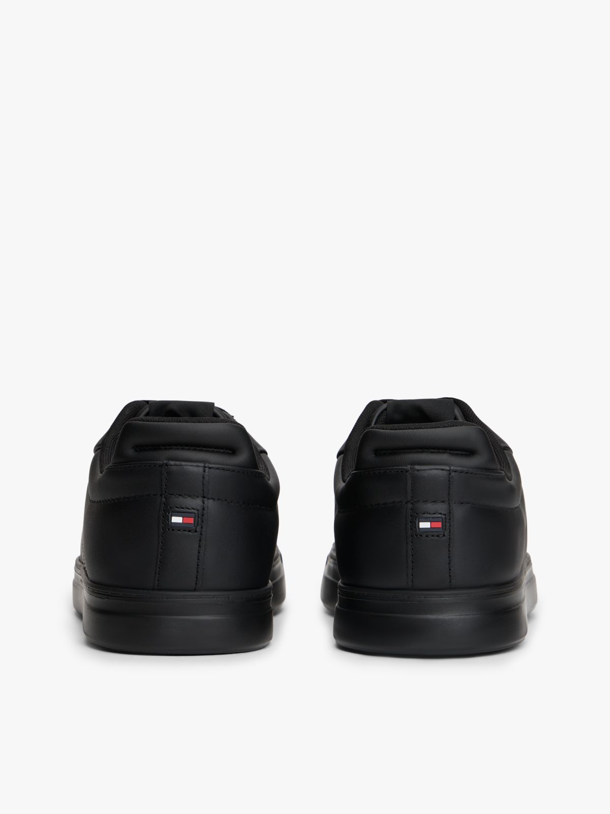 Hilfiger Icon Leather Court Trainers — Black