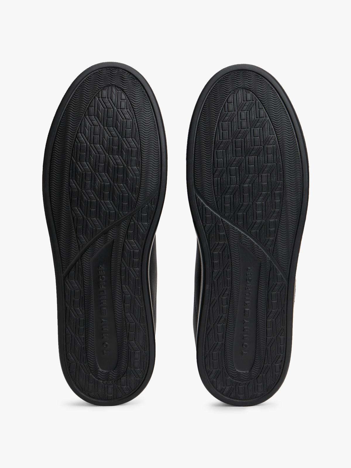Hilfiger Icon Leather Court Trainers — Black