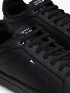 Hilfiger Icon Leather Court Trainers — Black 6