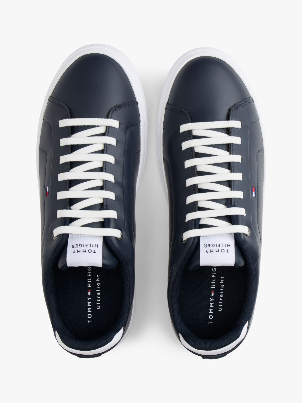 Hilfiger Icon Leather Court Trainers — Blue