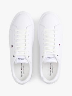 Hilfiger Icon Leather Court Trainers — White 3
