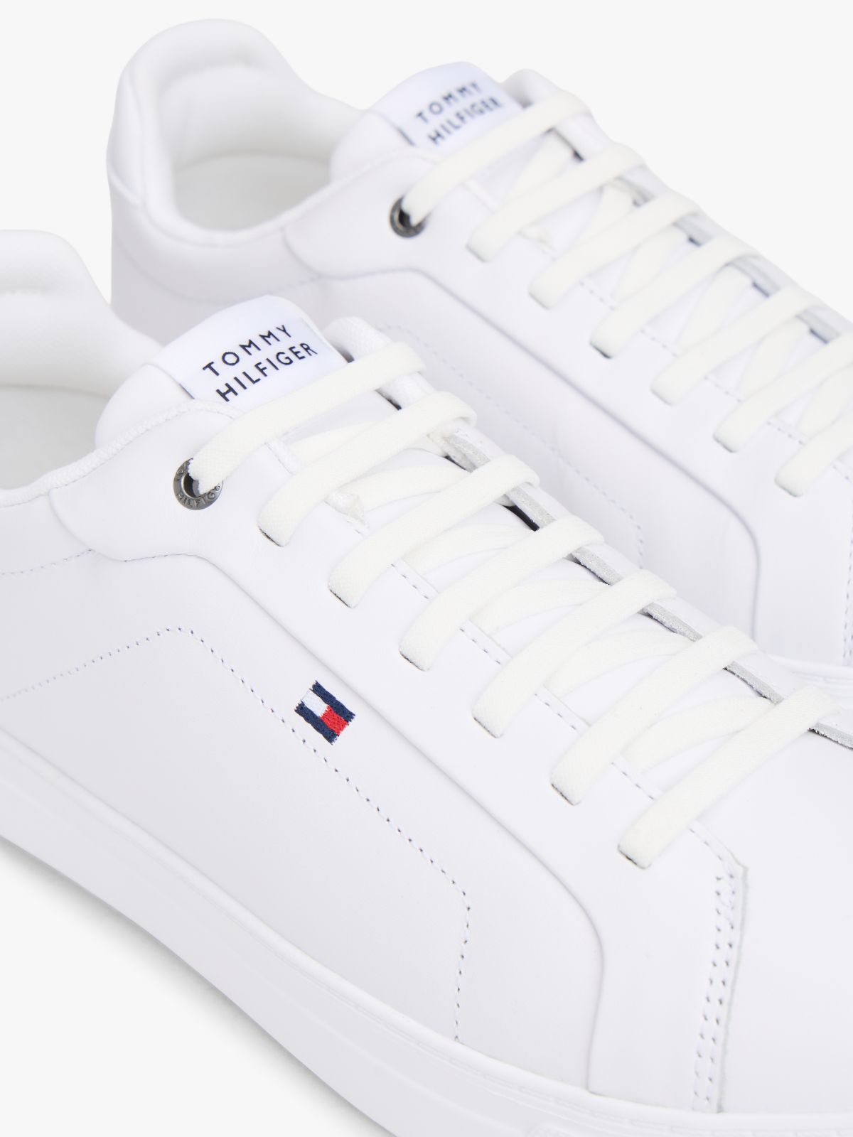 Hilfiger Icon Leather Court Trainers — White